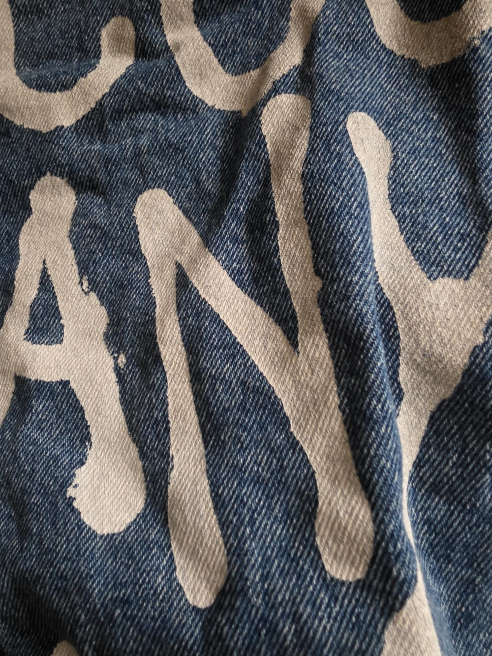 Diesel Ha(u)te Couture Denim Jacket XL Not Cool Anymore Graffiti Print Oversized - Picture 7 of 7